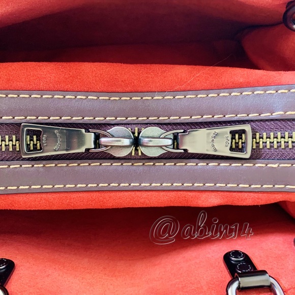 Coach Rogue 25 Oxblood Leather Satchel - Picture 10 of 16